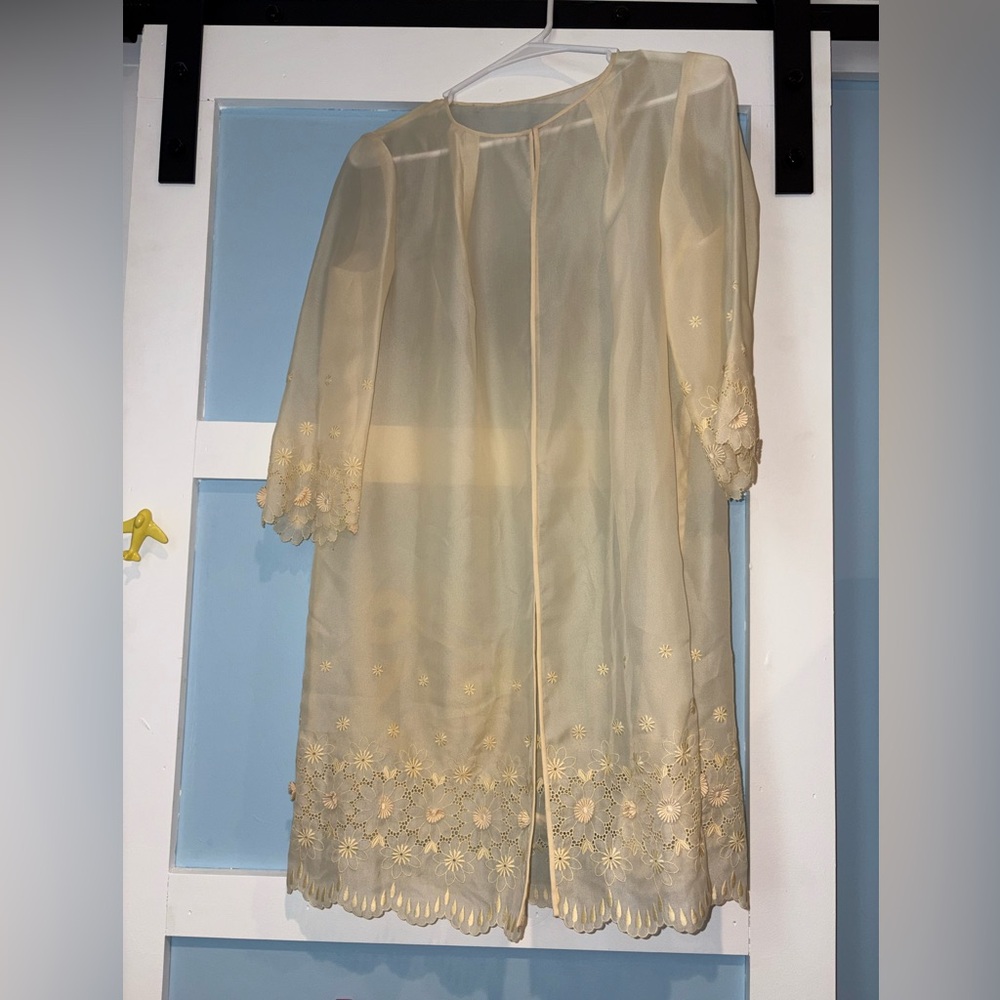 Delicate Cream Floral Chemise